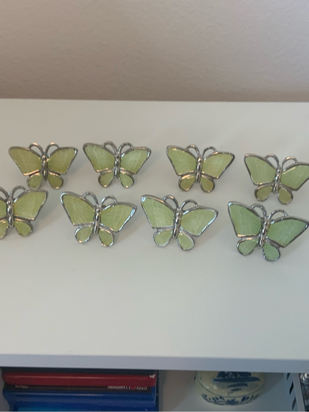 Set of 8 Green Butterfly Decorative Napkin holders